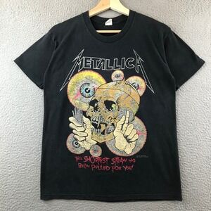 Vintage 1989 Metallica Shortest Straw T-Shirt Medium Metal Band Tee M